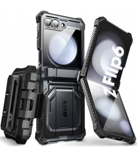 Juodas dėklas Samsung Galaxy Z Flip 6 / 7 FE telefonui "Supcase IBLSN Armorbox"