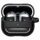 Matinis juodas dėklas Samsung Galaxy Buds 3 / 3 FE / 3 Pro ausinėms "Spigen Rugged Armor"