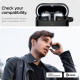 Matinis juodas dėklas Samsung Galaxy Buds 3 / 3 FE / 3 Pro ausinėms "Spigen Rugged Armor"