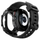  Matinis juodas dėklas - apyrankė Samsung Galaxy Watch Ultra (47mm) laikrodžiui "Spigen Rugged Armor PRO"