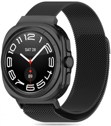 Juoda apyrankė Samsung Galaxy Watch Ultra (47mm) laikrodžiui "Tech-Protect Milaneseband"