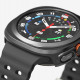 Juodas dėklas + grūdintas stiklas Samsung Galaxy Watch Ultra 2024 / 2025 (47mm) laikrodžiui "Ringke Slim & TG"