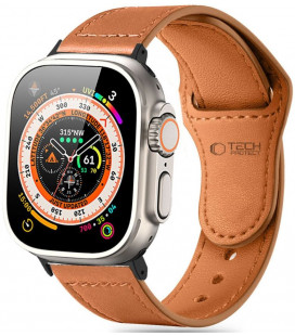 Ruda apyrankė Apple Watch 6 / 7 / 8 / 9 / 10 / SE (40 / 41 / 42 mm) laikrodžiui "Tech-Protect Naturalfit"