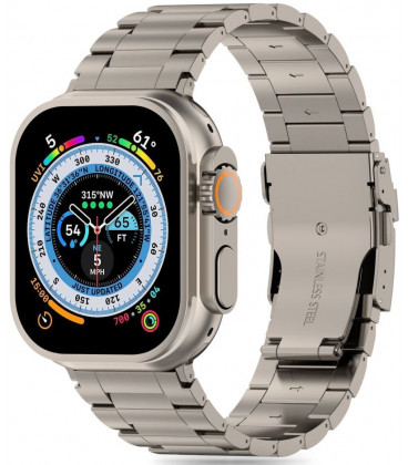 Pilka (Titanium) apyrankė Apple Watch 4 / 5 / 6 / 7 / 8 / 9 / SE / Ultra 1 / 2 (42 / 44 / 45 / 49 MM) "Tech-Protect Stainless Pr