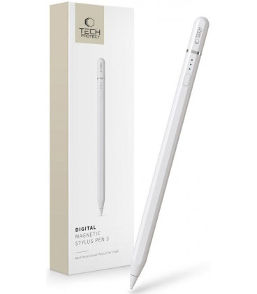 Baltas pieštukas - Stylus Apple Ipad planšetei "Tech-Protect Digital Magnetic Pen 3"