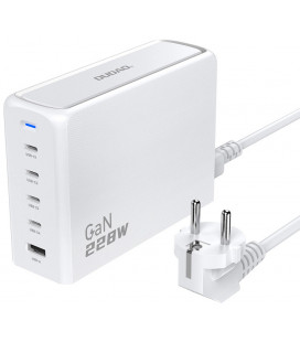 Baltas PD 228W 4xUSB-C + 1xUSB-A pakrovėjas "Dudao A228EU GaN"