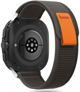 Juoda / oranžinė apyrankė Samsung Galaxy Watch Ultra 2024 / 2025 (47mm) laikrodžiui "Tech-Protect Nylon"