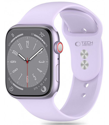 Purpurinė apyrankė Apple Watch 6 / 7 / 8 / 9 / 10 / SE (40 / 41 / 42 mm) laikrodžiui "Tech-Protect Silicone"