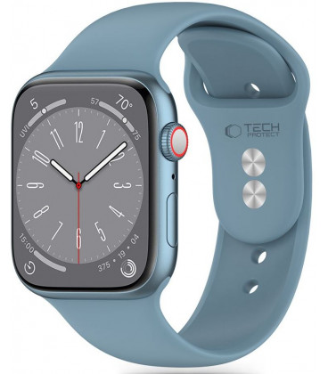 Mėlyna apyrankė Apple Watch 6 / 7 / 8 / 9 / 10 / SE / Ultra 1 / 2 ( 44 / 45 / 46 / 49 mm) laikrodžiui "Tech-Protect Silicone"