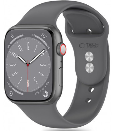 Tamsiai pilka apyrankė Apple Watch 6 / 7 / 8 / 9 / 10 / SE / Ultra 1 / 2 ( 44 / 45 / 46 / 49 mm) "Tech-Protect Silicone"