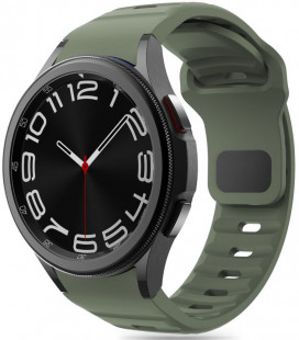 Žalia (Ovile Green) apyrankė Samsung Galaxy Watch 4 / 5 / 5 Pro / 6 / 7 / FE laikrodžiui "Tech-Protect Silicone Line"