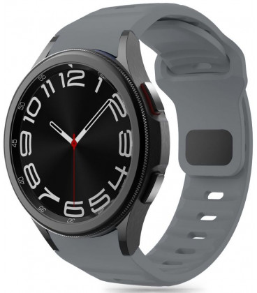 Pilka apyrankė Samsung Galaxy Watch 4 / 5 / 5 Pro / 6 / 7 / FE laikrodžiui "Tech-Protect Silicone Line"