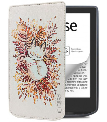 Atverčiamas dėklas Pocketbook Verse / Verse Pro skaityklei "Tech-Protect Smartcase Beige Fox" 