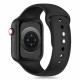 Juoda apyrankė Apple Watch 8 / 9 / 10 / 11 / 12 / SE (40 / 41 / 42 mm) laikrodžiui "Tech-Protect Silicone"