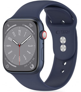 Mėlyna apyrankė Apple Watch 6 / 7 / 8 / 9 / 10 / SE / Ultra 1 / 2 ( 44 / 45 / 46 / 49 mm) laikrodžiui "Tech-Protect Silicone"