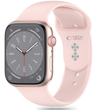 Rožinė apyrankė Apple Watch 6 / 7 / 8 / 9 / 10 / SE / Ultra 1 / 2 ( 44 / 45 / 46 / 49 mm) laikrodžiui "Tech-Protect Silicone"