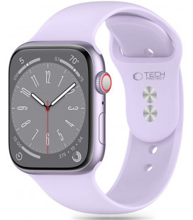 Purpurinė apyrankė Apple Watch 6 / 7 / 8 / 9 / 10 / SE / Ultra 1 / 2 ( 44 / 45 / 46 / 49 mm) "Tech-Protect Silicone"