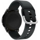 Juoda silikoninė 22mm apyrankė laikrodžiams "Silicone Strap TYS"