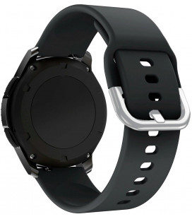 Juoda silikoninė 22mm apyrankė laikrodžiams "Silicone Strap TYS"