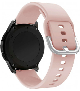 Rožinė silikoninė 22mm apyrankė laikrodžiams "Silicone Strap TYS"