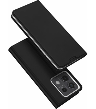 Juodas atverčiamas dėklas Xiaomi Redmi Note 13 Pro 5G / Poco X6 5G telefonui "Dux Ducis Skin Pro"