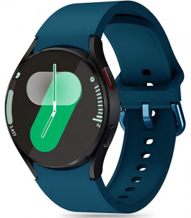 Mėlyna (Montego Blue) apyrankė Samsung Galaxy Watch 4 / 5 / 5 Pro / 6 / 7 / FE laikrodžiui "Tech-Protect Silicone"