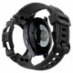 Matinis juodas dėklas - apyrankė Samsung Galaxy Watch 7 (40mm) laikrodžiui "Spigen Rugged Armor PRO"