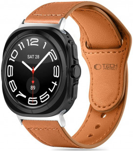 Ruda apyrankė Samsung Galaxy Watch Ultra 2024 / 2025 (47mm) laikrodžiui "Tech-Protect Leatherfit"