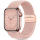 Rožinė apyrankė Apple Watch 8 / 9 / 10 / 11 / 12 / SE / Ultra (44 / 45 / 46 / 49 mm) laikrodžiui "Tech-Protect Nylonmag"