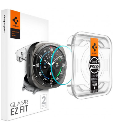 Apsauginis grūdintas stiklas Samsung Galaxy Watch Ultra (47mm) laikrodžiui "Spigen Glas.TR EZ Fit 2-Pack"