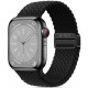 Juoda apyrankė Apple Watch 8 / 9 / 10 / 11 / 12 / SE / Ultra (44 / 45 / 46 / 49 mm) laikrodžiui "Tech-Protect Nylonmag"