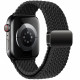 Juoda apyrankė Apple Watch 6 / 7 / 8 / 9 / 10 / SE / Ultra 1 / 2 ( 44 / 45 / 46 / 49 mm) laikrodžiui "Tech-Protect Nylonmag"