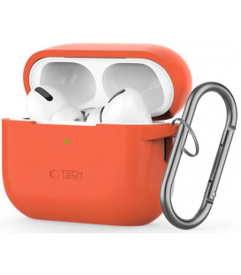 Oranžinis dėklas Apple Airpods Pro 1 / 2 ausinėms "Tech-Protect Silicone Hook"