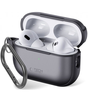 Matinis juodas dėklas Apple Airpods Pro 1 / 2 ausinėms "Tech-Protect Magmat"