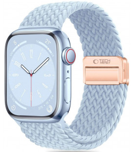 Šviesiai mėlyna apyrankė Apple Watch 8 / 9 / 10 / 11 / 12 / SE (40 / 41 / 42 mm) laikrodžiui "Tech-Protect Nylonmag"