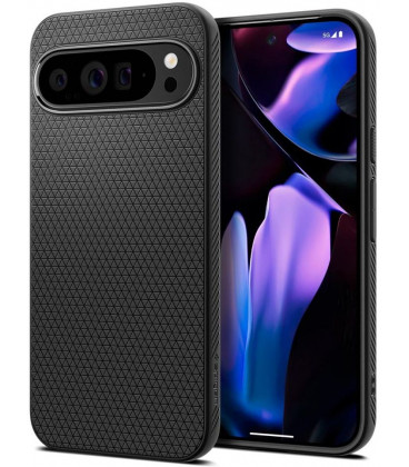 Matinis juodas dėklas Google Pixel 9 Pro XL telefonui "Spigen Liquid Air"