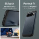 Pilkas (Metal Slate) dėklas Google Pixel 9 Pro XL telefonui "Spigen Tough Armor"