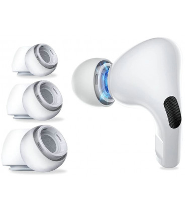 Baltos pagalvėlės Apple Airpods Pro 1 / 2 ausinėms "Tech-Protect Ear Tips 3-Pack"