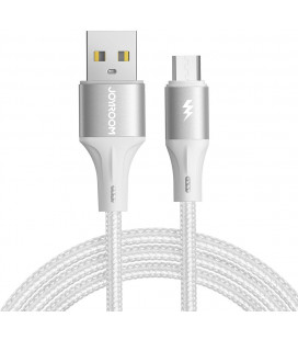 Baltas USB-A - MicroUSB 3A 200cm laidas "Joyroom SA25-AM3"