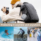 Juodas dėklas Samsung Galaxy Buds 3 / 3 FE / 3 Pro ausinėms "Tech-Protect Silicone Hook"