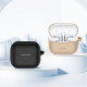 Rudas (Caffe Latte) dėklas Samsung Galaxy Buds 3 / 3 FE / 3 Pro ausinėms "Tech-Protect Silicone Hook"