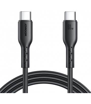 Juodas USB-C - USB-C 60W 100cm laidas "Joyroom SA26-CC3"