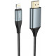 Pilkas HDMI - Lightning 200cm laidas "Hoco UA15"