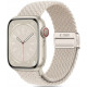 Natural Titanium apyrankė Apple Watch 8 / 9 / 10 / 11 / 12 / SE (40 / 41 / 42 mm) laikrodžiui "Tech-Protect Nylonmag"