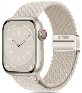 Natural Titanium apyrankė Apple Watch 8 / 9 / 10 / 11 / 12 / SE (40 / 41 / 42 mm) laikrodžiui "Tech-Protect Nylonmag"