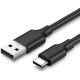 Juodas USB-A - USB-C 3A 200cm laidas "Ugreen US287"