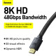 Juodas HDMI - HDMI 150cm laidas "Baseus High Definition 8K"