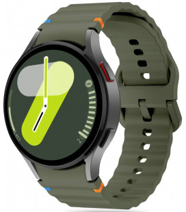 Žalia (Army) apyrankė Samsung Galaxy Watch 4 / 5 / 5 Pro / 6 / 7 / FE laikrodžiui "Tech-Protect Silicone Sport"