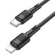 Juodas USB-C - Lightning  PD20W 100cm laidas "Hoco X83"