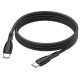 Juodas USB-C - USB-C 60W 100cm laidas "Borofone BX86 Advantage"